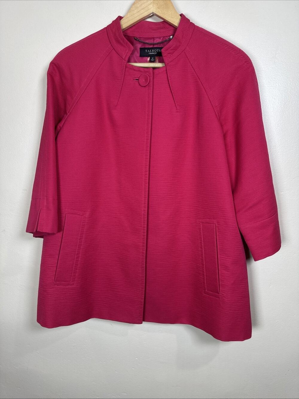 Talbots Womens Blazer Jacket Pink 12